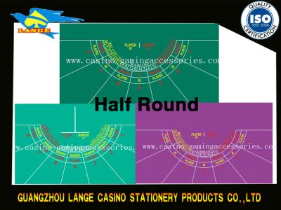 China 100% Casino Standard Material Casino Felt 7 Seats Player And Banker Baccarat Layout for sale