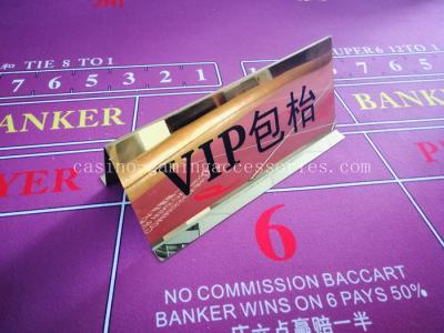 China Metal Material Golden VIP Privilege poker table accessories For professional player for sale