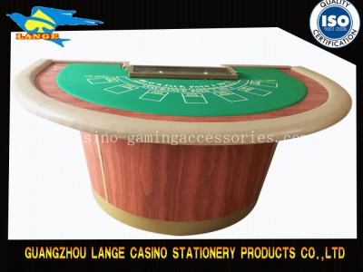 China Casino Luxury Red Blackjack Poker Table / Gambling Table With 7 Player for sale