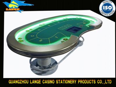 China 10-Sitze- LED Texas Holdem Schürhaken-Tabelle des Kasino-Spiel-mit LED-Streifen-Seil zu verkaufen