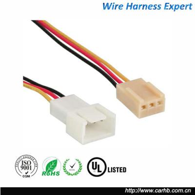 China Automotive 3 Pin Male And Female Molex Connector Fan Cable for sale