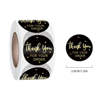 China Customized Waterproof Best Selling Products Round Thank You Sticker Roll Thank You Small Business Stickers for sale