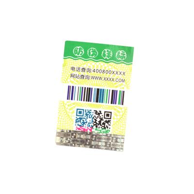 China Waterproof high quality professinal made anti-counterfeit self adhesive pet paper sticker label for sale