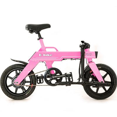 China 2021 Aluminum Alloy 36 V 350W Lightweight Small Folding Electric Bike For Adult With Disc Brake for sale