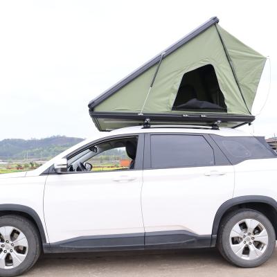 China Waterproof Hot Selling Roof Top Tent Shell Triangle Aluminum Rugged Top Roof Tent Hard Shell for sale