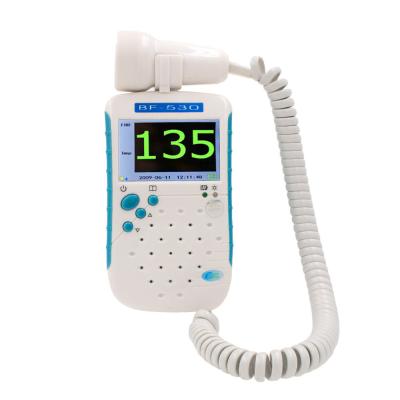 China Detect Big LCD Display Fetal LCD Display BESTMAN BF-530 Professional Handheld Heart Rate Heartbeat Baby Fetal Doppler Monitor for sale