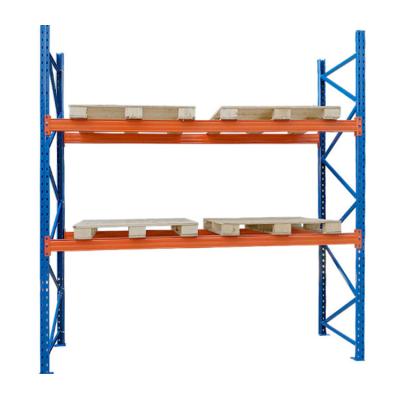 China Corrosion protection newly designed double-deep pallet racking system for cold steel racking in selective drawing warehouse for sale