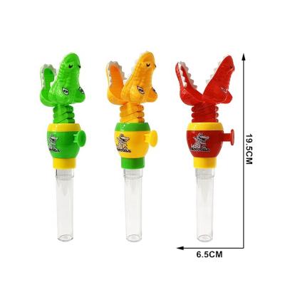 China Cartoon Toys Crocodile Rod Empty Tube Container Telescopic Cartoon for sale