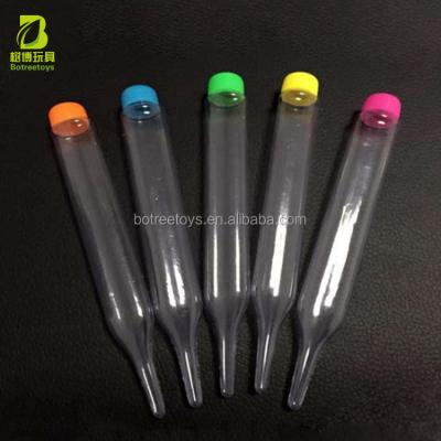 China Promotional Toys Empty Transparent Thermometer Plastic Candy Tube Toys For Kids for sale