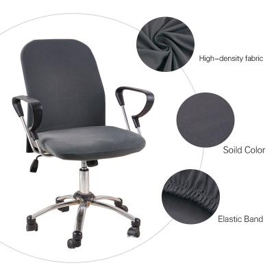 China Elastic/Removable/Washable Multi Color Elastic Chair Covers Rotating Seat Office Computer Desk Stretch Solid Cover Removable Slipcovers for sale