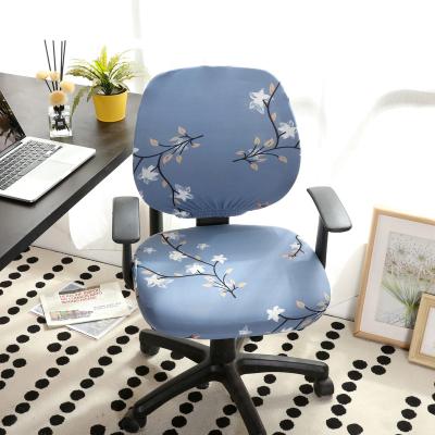 China Rotating Elastic/Removable/Washable Computer Universal Office Armchair Cover Polyester Chair Cover for sale