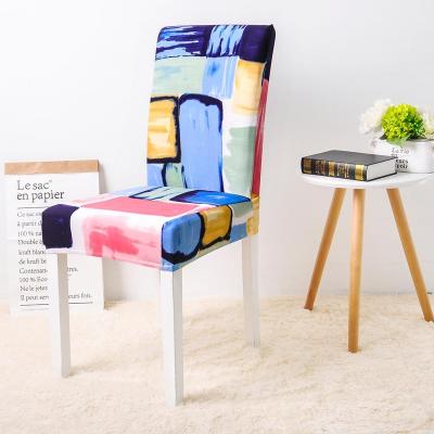 China Elastic/Removable/Washable Spandex Chair Cover Stretch Elastic Dining Seat Cover For Hotel Banquet Wedding Restaurant Anti-dirty Removable Chair Cover for sale