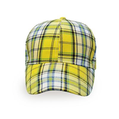 China Fashion COMMON OUTDOOR CONTROL printed hat cap for women mens soft cotton plaid print custom baseball cap for sale