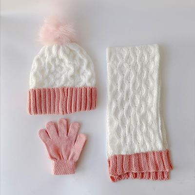 China BSCI Eco-friendly Factory Beanie Hat Scarfs Sets For Women Kids Winter Hats And Warm Knitted Gloves And Scarves Wholesale for sale