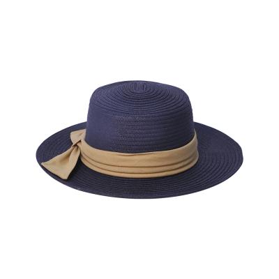 China Sunhsade 2021 Unisex Summer Lady Sun Hat Paper Straw Hat Wholesale Hat With Band Black Straw Hat for sale