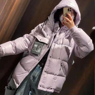 China Anti-wrinkle OEM LOGO customized black and white moncleyrs down jacket hot male and female style with detachablewomen men's plus size down jacket for sale