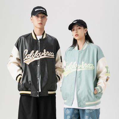 China Amiryi amiryi custom palm angelyes baseball coat QUICK DRY OEM new LOGO with letters rattle patchwork baseball jacket neutral mens for sale