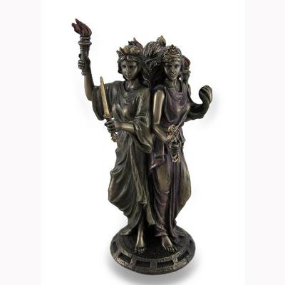 China Europe Bronze Foundry Directly Supply Bronze Greek Goddess Hecate Triple Goddess Statue for sale