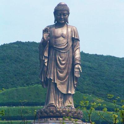 China Europe Religious Decoration Giant Bronze Standing Buddha Sculpture for sale