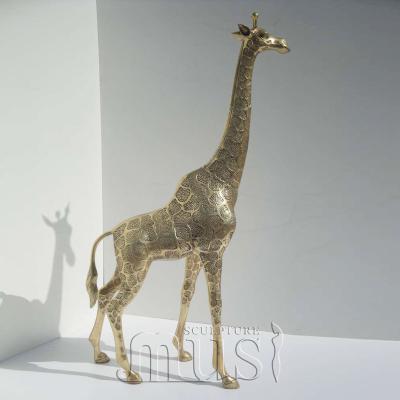 China Europe Quality Products Bronze Lost Wax Casting Life Size Bronze Giraffe Statue for sale