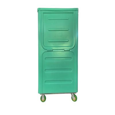 China Factory Medical tall boy trolley plastic collecting linen carts avoid infection used in hospital support OEM color and size for sale