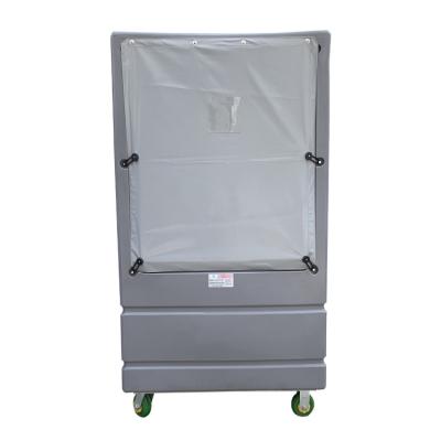 China Factory Huarui  plastic tall boy linen trolley commercial linen laundry trolleys support OEM size and color for sale