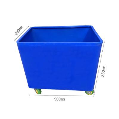 China Factory Plastic linen collecting trolley hotel laundry cart with silent wheel support OEM for sale