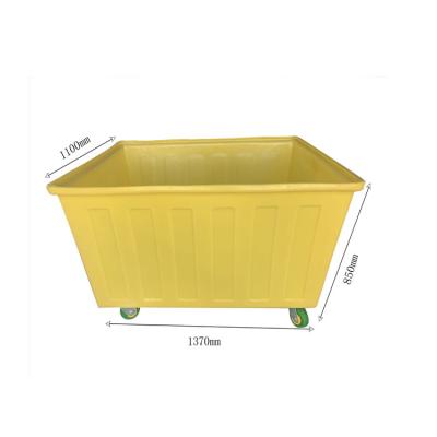 China Factory Common type plastic laundry trolley linen carts with silent wheel for sale