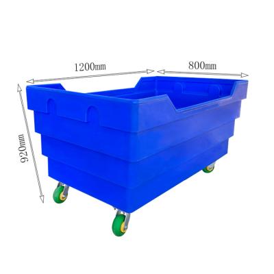 China Factory Plastic linen trolley for laundry with silent wheel support OEM for sale