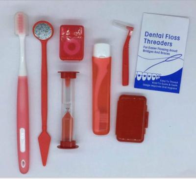 China Dental Orthodontic Oral Kit Dental Brush Ties Toothbrush Interdental brush Floss Oral Care Kit for sale