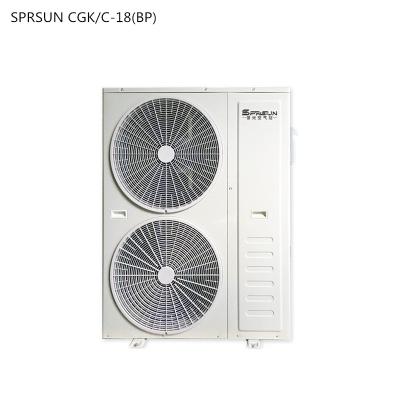 China Hotel Top Ten Chinese Brand Sprsun DC Inverter Heat Pump Air to Water Air Conditioner for Residential House Heating and Cooling for sale