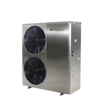 China Outdoor stainless steel /spray coated -25C operating best price EVI low temperature air source heat pump monoblock for sale