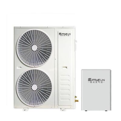 China Best Bathroom Quality Low Temperature -25C EVI Heat Pump Split Type 30kw Heating Hot Water Function Air Source Heat Pump Water Heater for sale