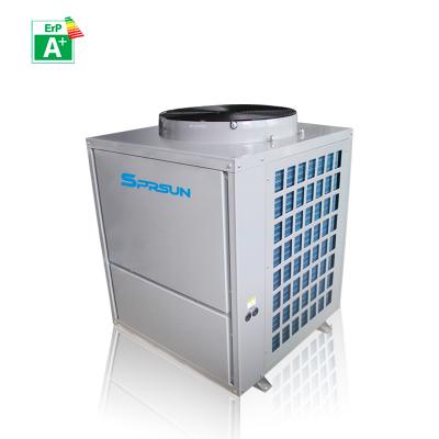 China Best efficient hotel SPRSUN high temperature air to water heat pump for 75c hot water for sale