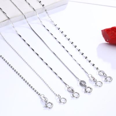 China Long 925 Sterling Silver Silver Necklace Chain Wholesale CLASSIC for sale