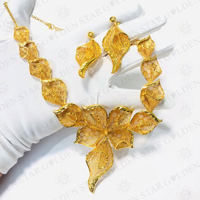 China FASHIONABLE Gold Star Gold Color African Dubai Luxury Gold Plated Jewelry Sets for sale