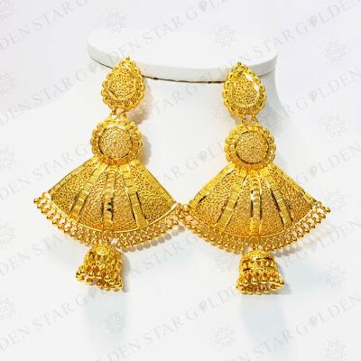 China Star TRENDY Gold Jewelry Fashion Women High Quality Gold Plated Exaggerated African Trendy Earrings for sale