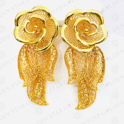 China FASHIONABLE Gold Star High Quality Gold Plated Personalized Custom Big Large Gold Hook Earrings for sale