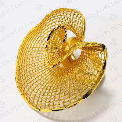 China Trendy Fashion Gold African Design Jewelry Turkish Star Gold Plated Dubai Wedding Rings Jewelry Women for sale