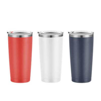 China CAYI Sustainable Wide Mouth Double Wall Stainless Steel Insulated Coffee Tumbler With Straw Lid for sale