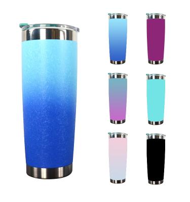 China Sustainable High Quality Custom Logo 20OZ Vacuum Insulated Double Wall Cafe Tumbler for sale