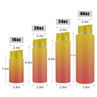 China Viable BPA Free Double Wall Food Bottle Warmer Eco Friendly Vacuum Cleaned Flask Set Sports Water Bottles 16oz/20oz/24oz for sale