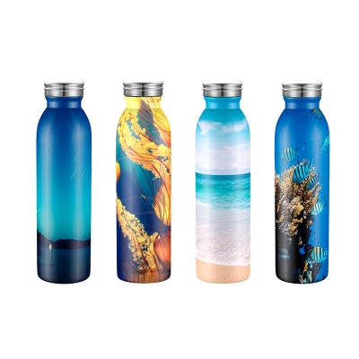 China PORTABLE 21oz Customized Outdoor Sport Flask Double Wall Insulated Stainless Steel Water Bottle With Custom Logo for sale