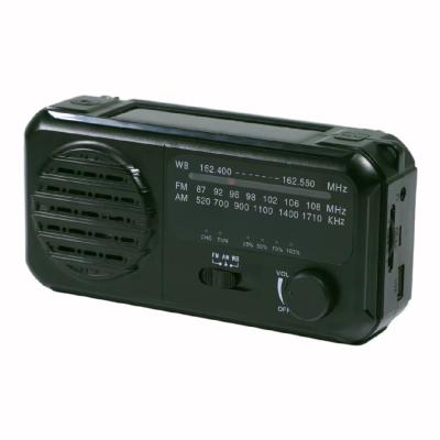 China LED Solar Powered Am Fm Radio rechargeable 1710KHz Emergency With Usb Charger for sale