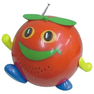 Chine Conception mignonne Mini Stereo de tomate de radio de FM de bande dessinée superbe construit dans le jouet de haut-parleur à vendre