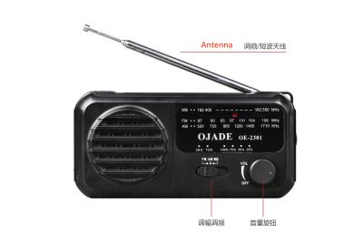 China Tragbares 88MHz LED Licht umweltfreundlichen wieder aufladbaren FM-Radios zu verkaufen