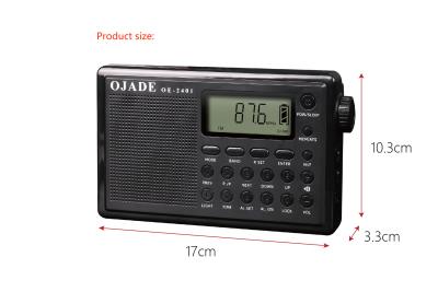 China Display Fm MW SW Digital Radio 10.2cm Bluetooth Radio Speaker Removable Battery for sale