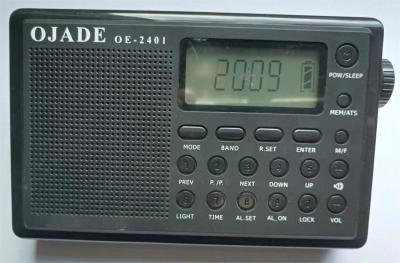 China Lcd-Anzeige FM-MW wieder aufladbare Radiowecker-Trockenbatterien Schalter-Radio-230g zu verkaufen