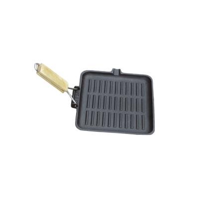 China Sustainable Hot Sale 2022 Preseasoned Cast Iron Grill High Quality Cast Iron Cookware Set Grill Plate for sale