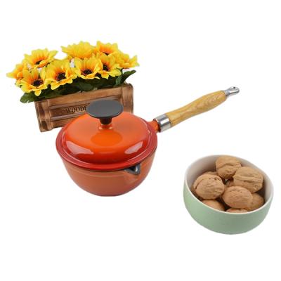 China 2022 Hot Selling Amazon Viable Mini Cast Iron Milk Pot High Quality With Cover Nonstick Mini Cast Iron Fire Cast Iron Cookware Set for sale